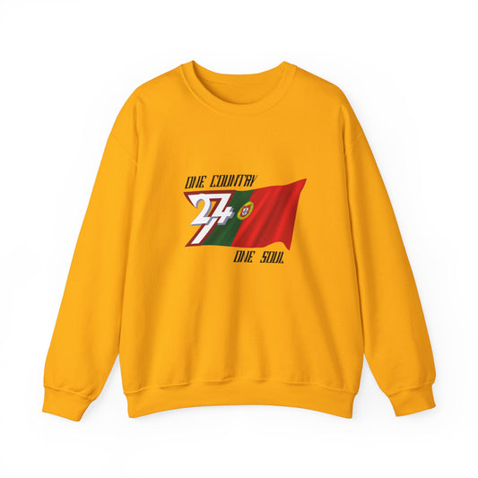 Unique Design 24/7 Portugal Flag Sweatshirt Gold