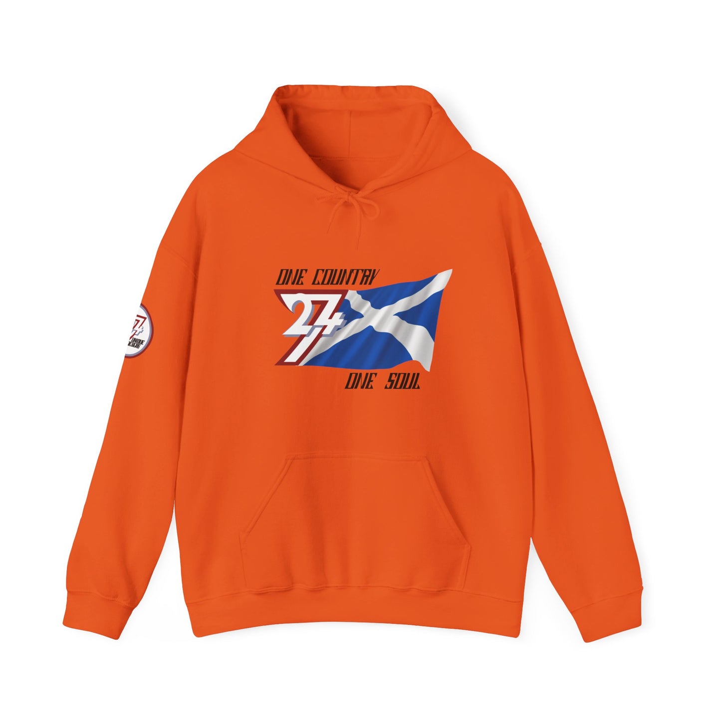 Unique Design 24/7 Scotland Flag custom hoodie orange