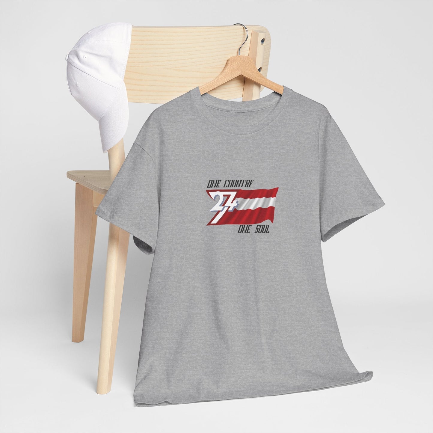 Unique Design Austria Flag Printed custom T-shirt sport grey