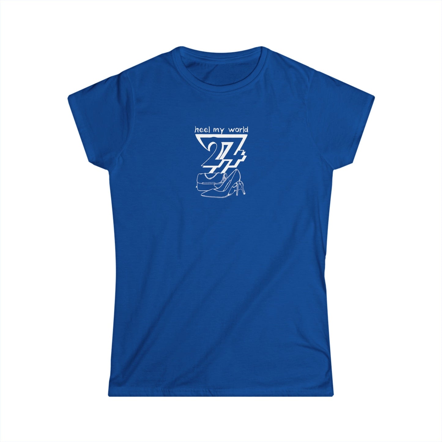 Unique Design "Heel My World" Women Tee royal