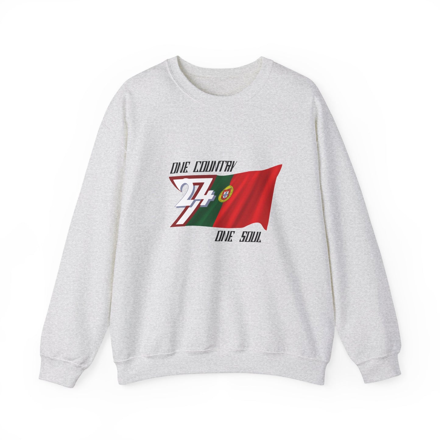 Unique Design 24/7 Portugal Flag Sweatshirt ash