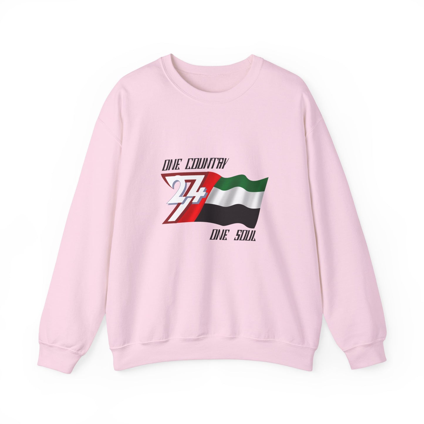 Unique Design Arab Emirates flag sweatshirt light pink