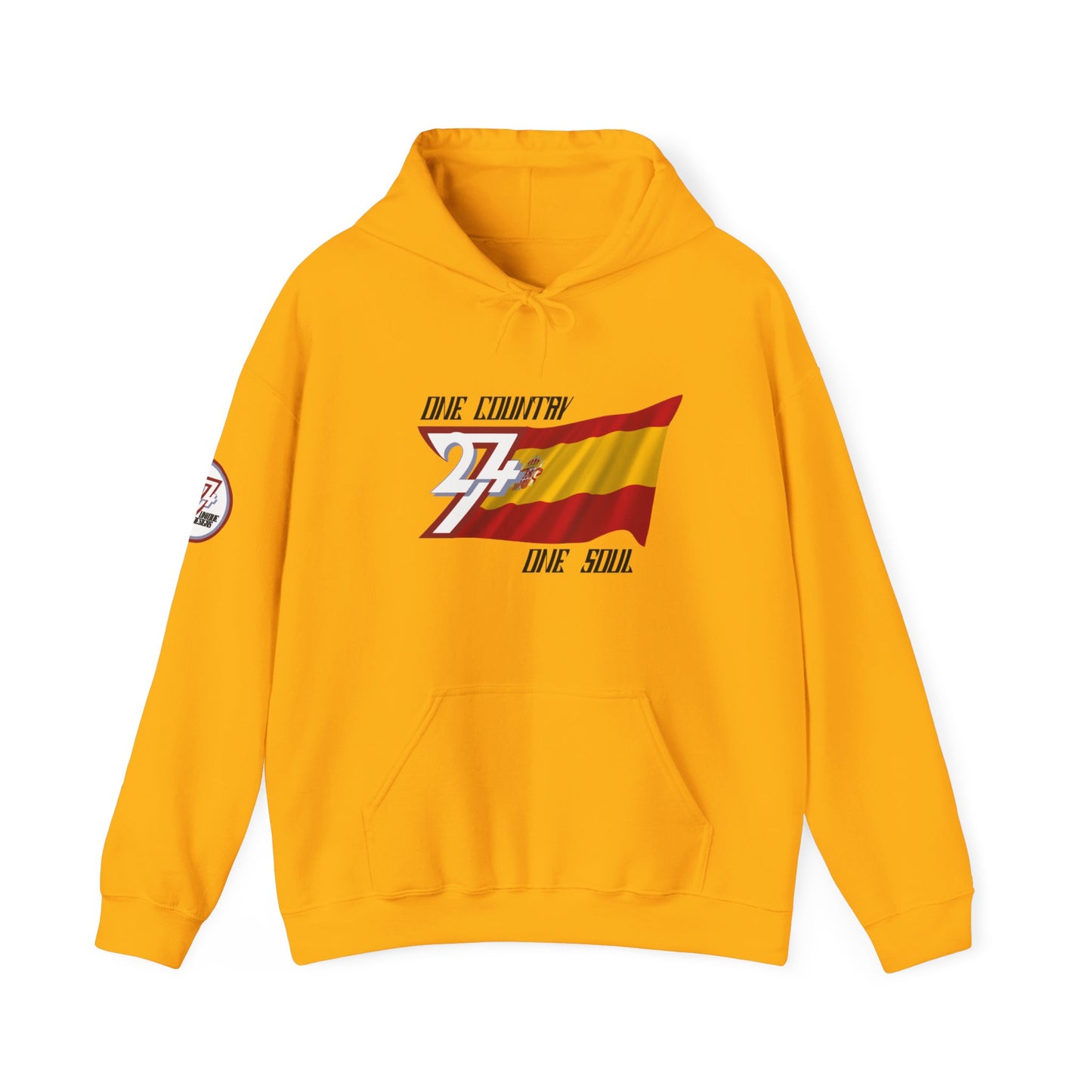 Unique Design Spain Flag custom hoodie gold