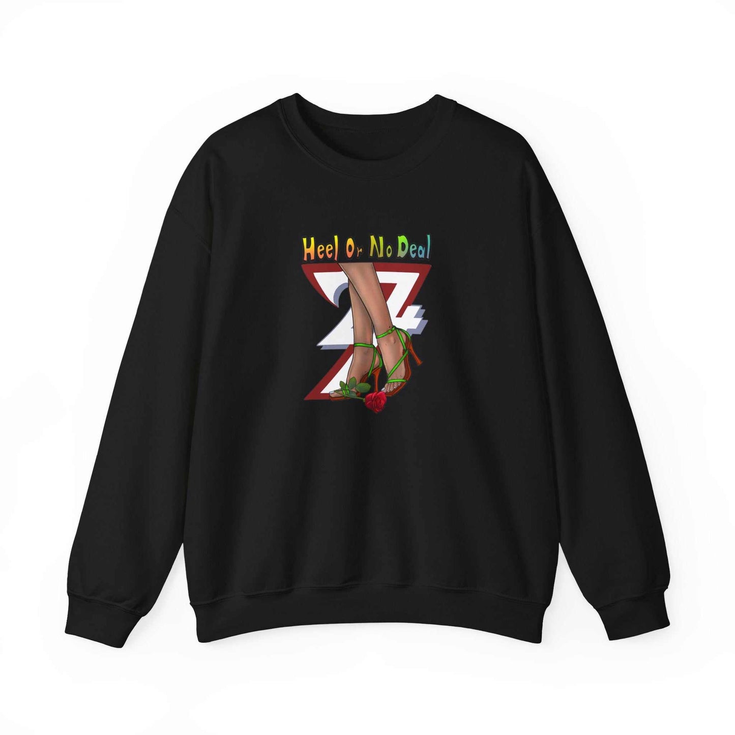 Unique Design Heel Or No Deal Heavy Blend™ Crewneck Sweatshirt black