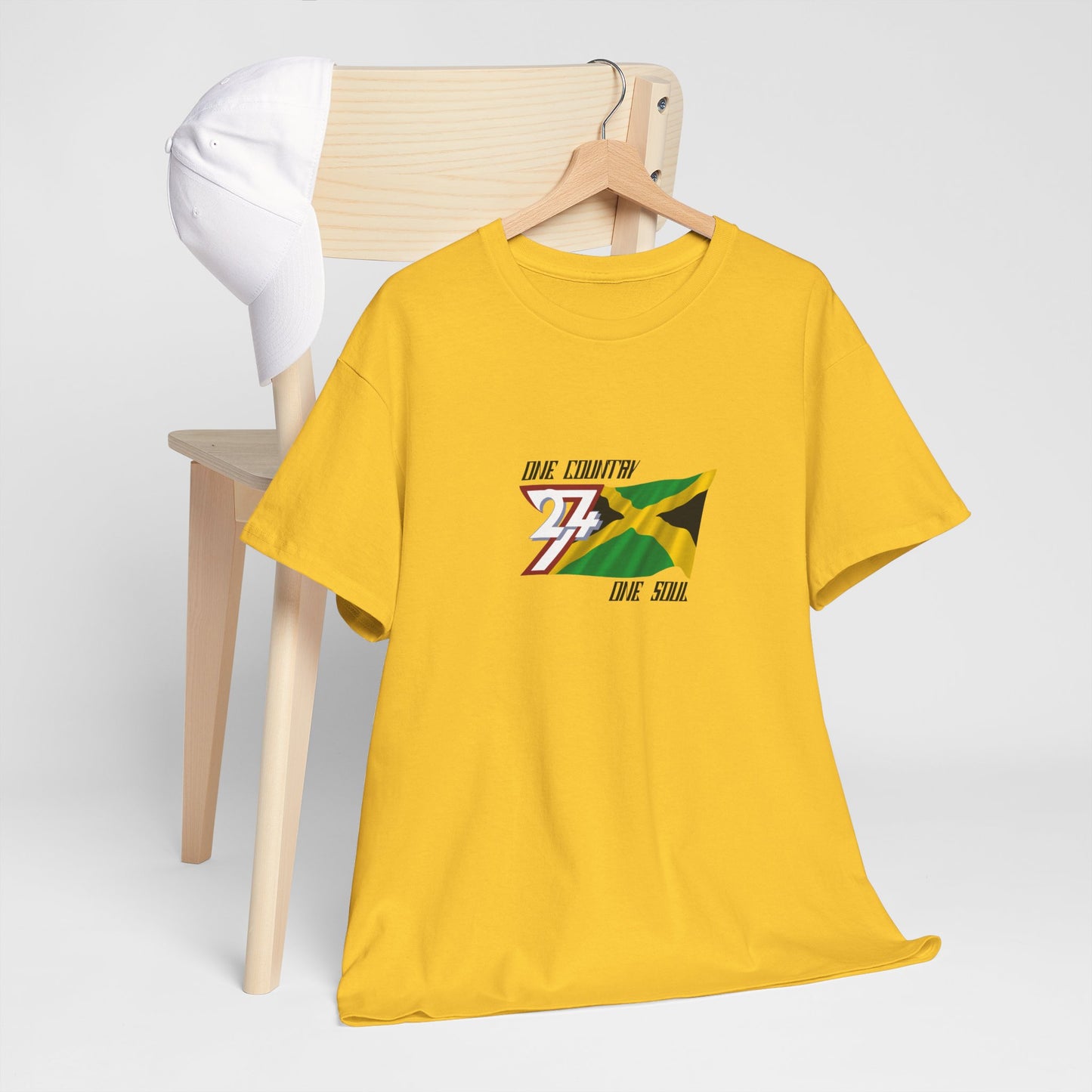 Unique Design 24/7 Jamaica Flag Printed Unisex custom T-shirt daisy