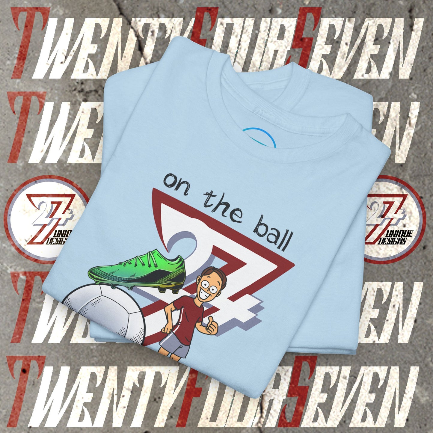 Football Cartoon Tee — Hand-Drawn Soccer Illustration Gift