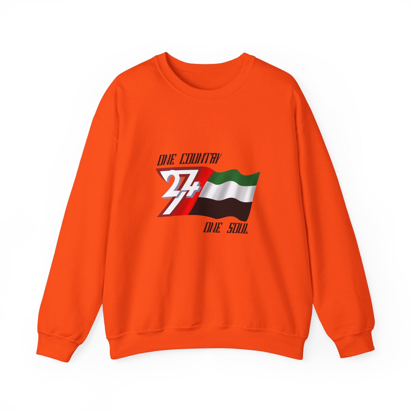 Unique Design Arab Emirates flag sweatshirt orange