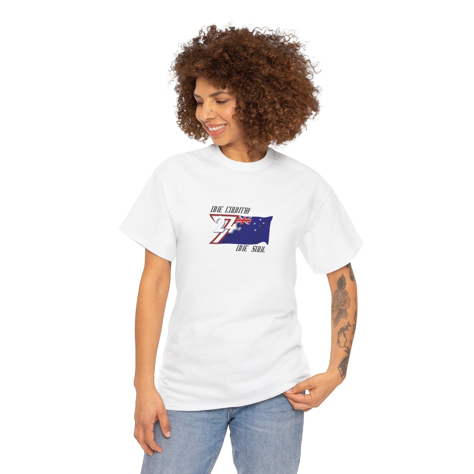 Unique Design Australia Flag Printed custom T-shirt white