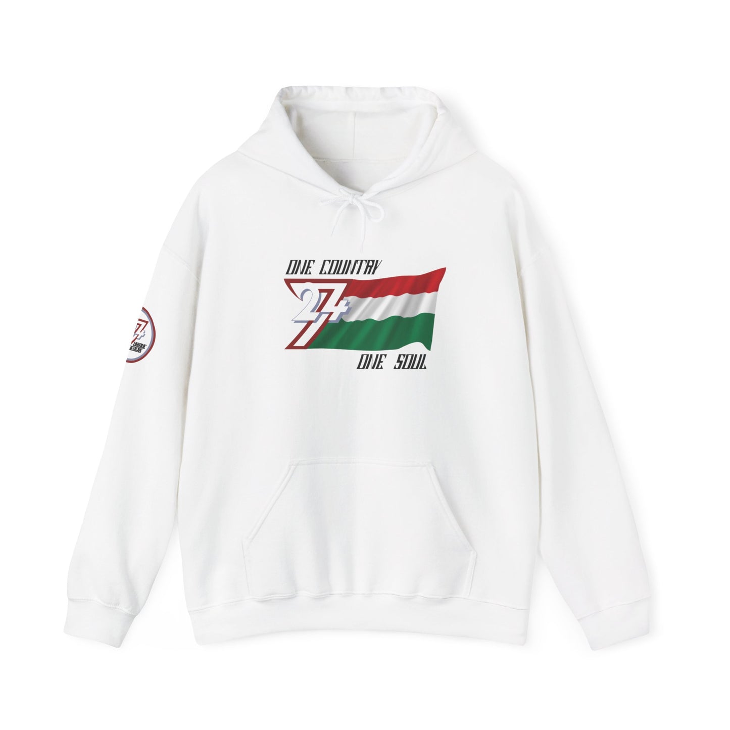  Unique Design 24/7 Hungary Flag Printed Unisex custom Hoodie white