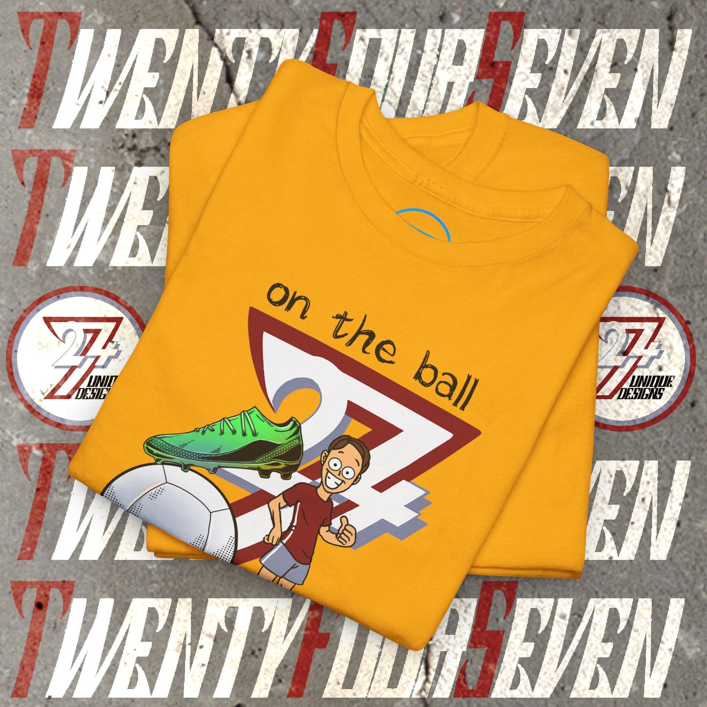 Football Cartoon Tee — Hand-Drawn Soccer Illustration Gift