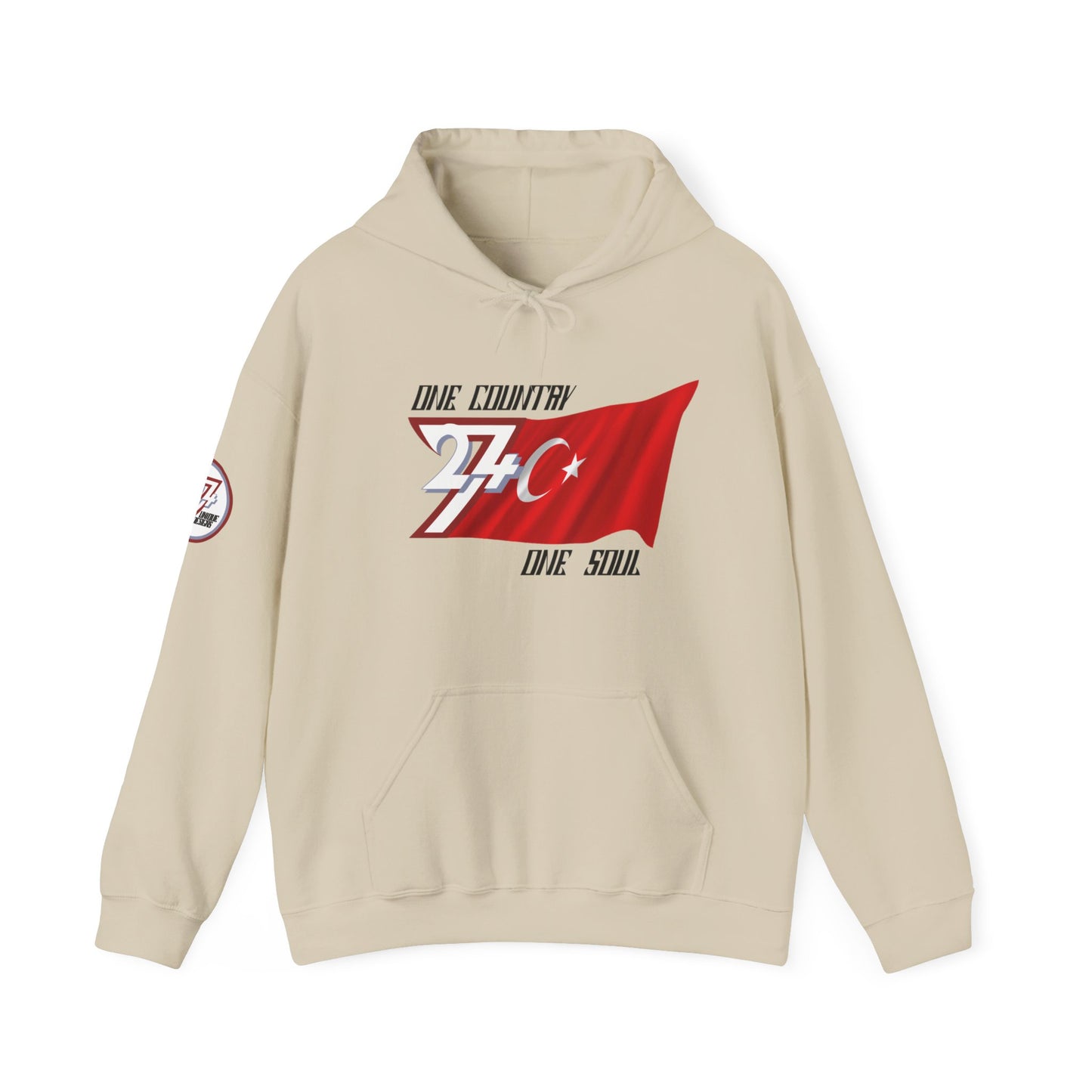 Unique Design Turkey Flag custom hoodie sand