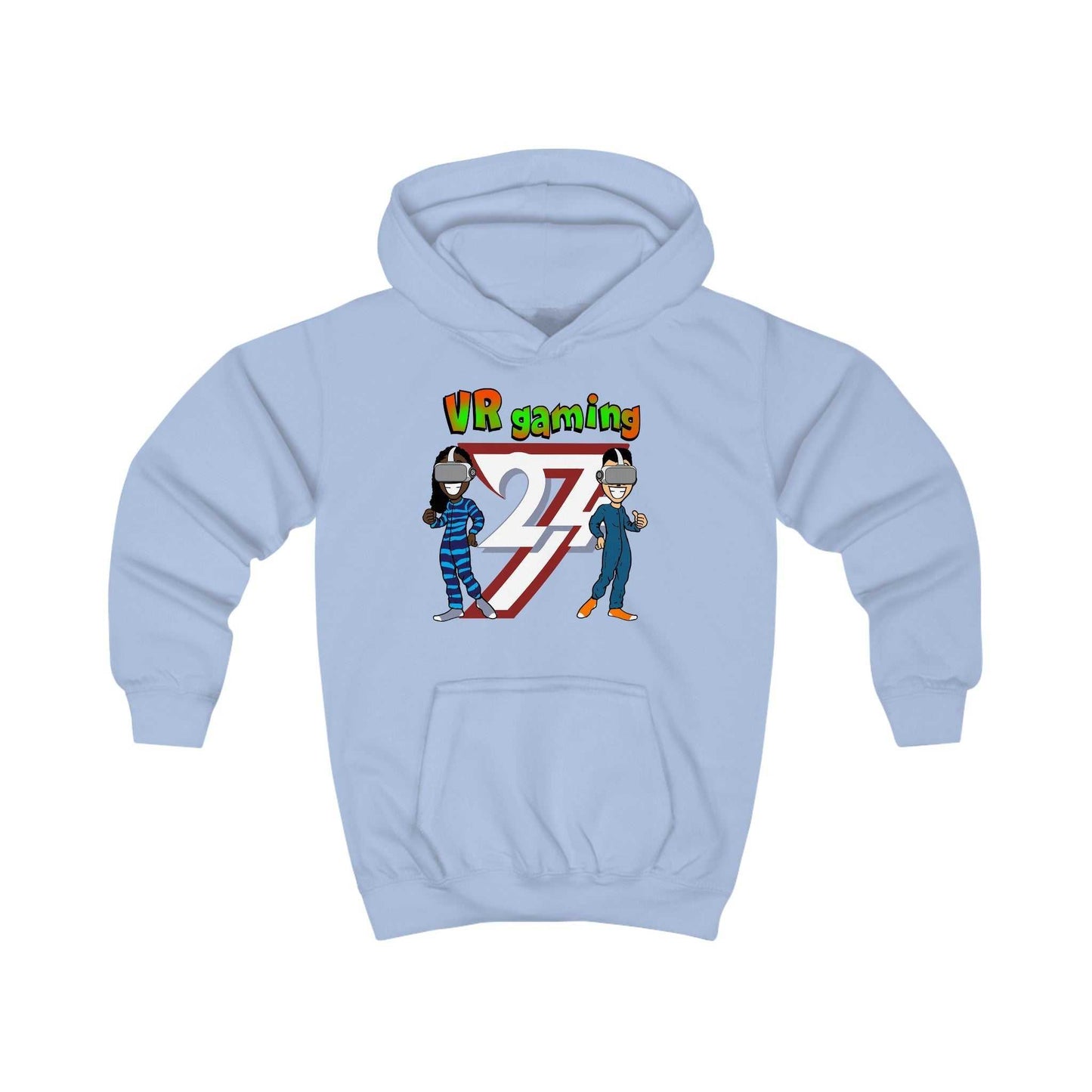 Unique Design Kids Hoodie VR Gaming light blue