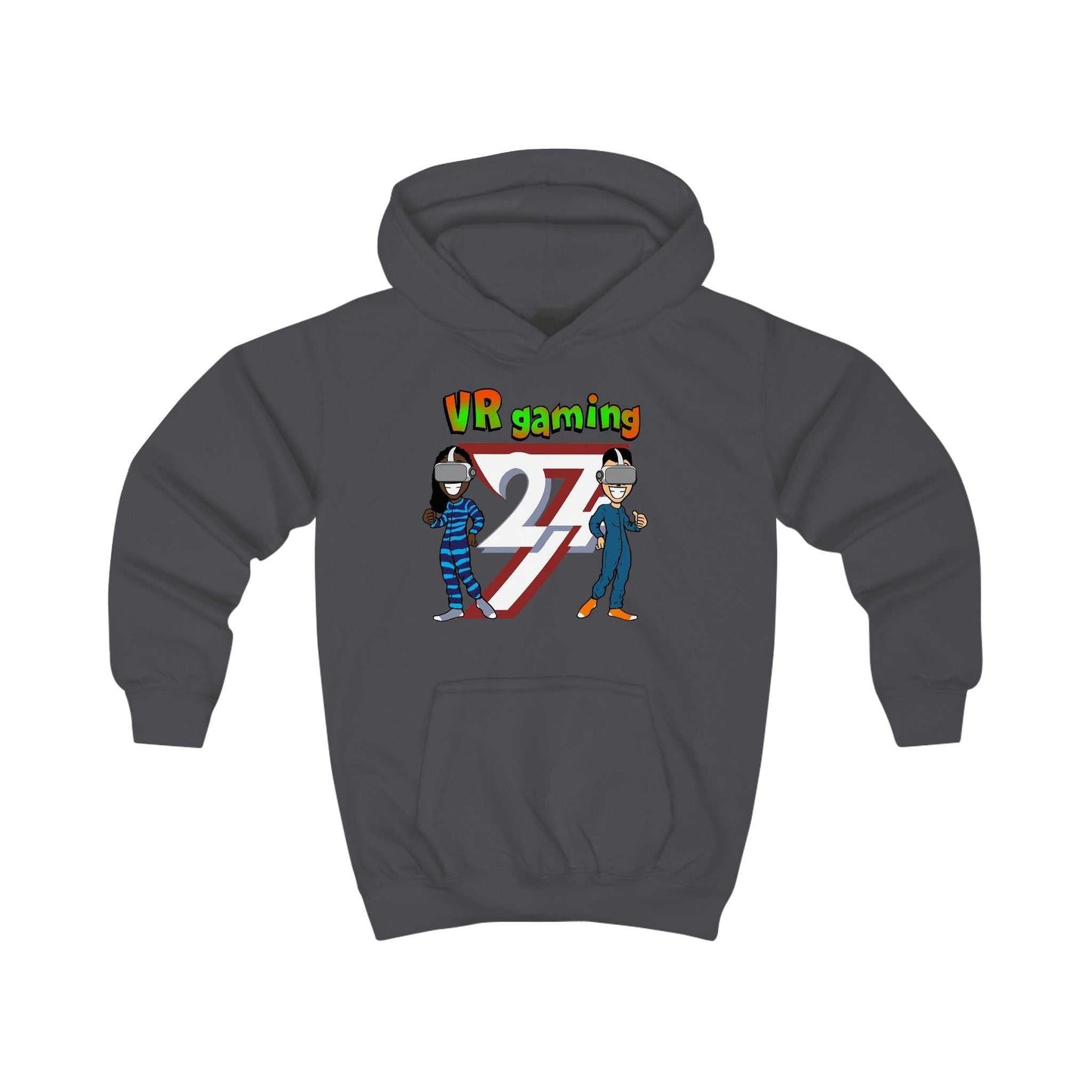 Unique Design Kids Hoodie VR Gaming charcoal