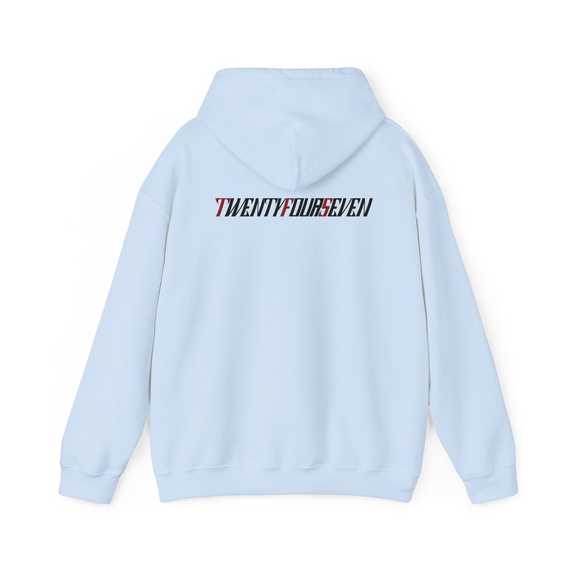 Unique Design TwentyFourSeven Printed Hoodie light blue