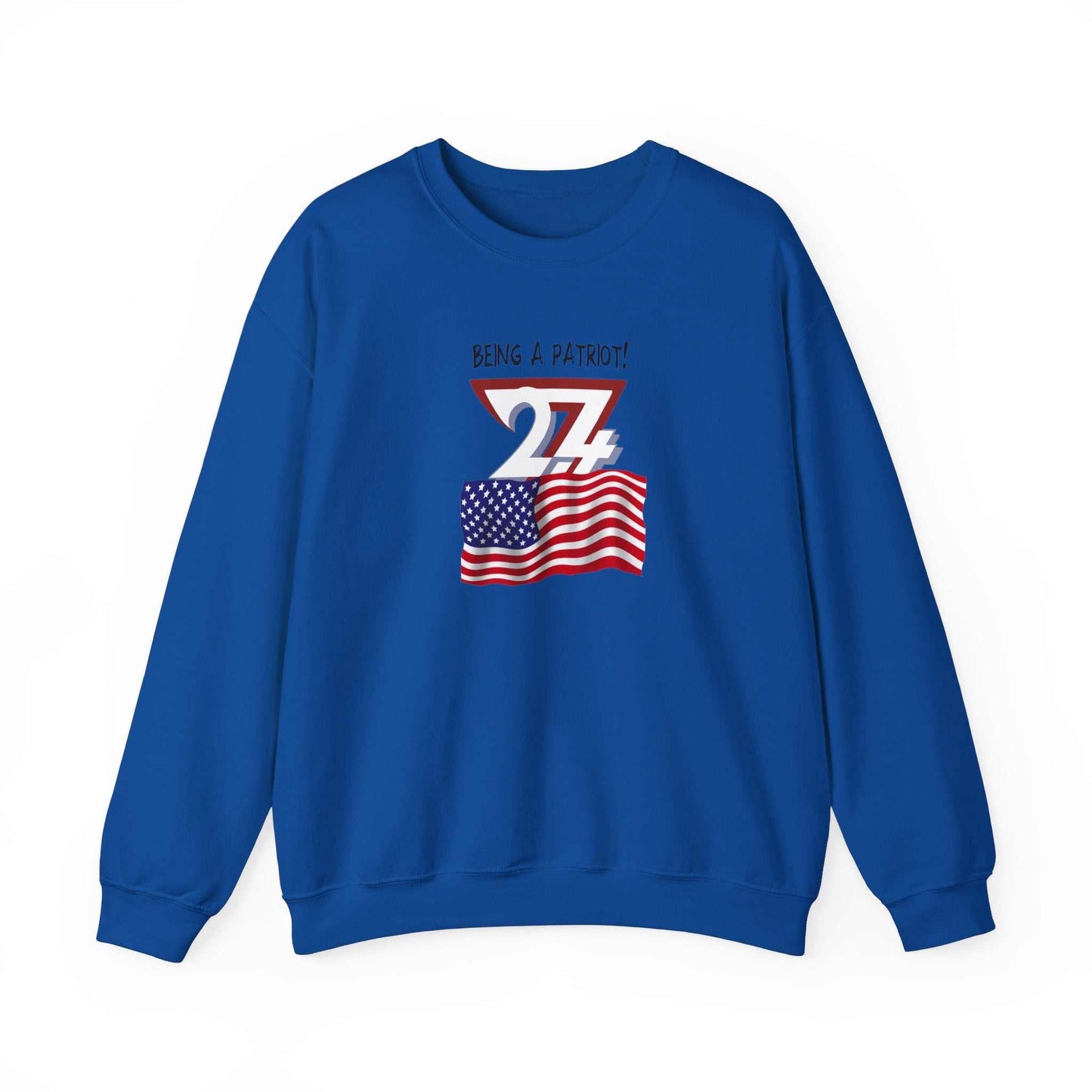 Unique Design US Patriot Heavy Blend™ Crewneck Sweatshirt royal