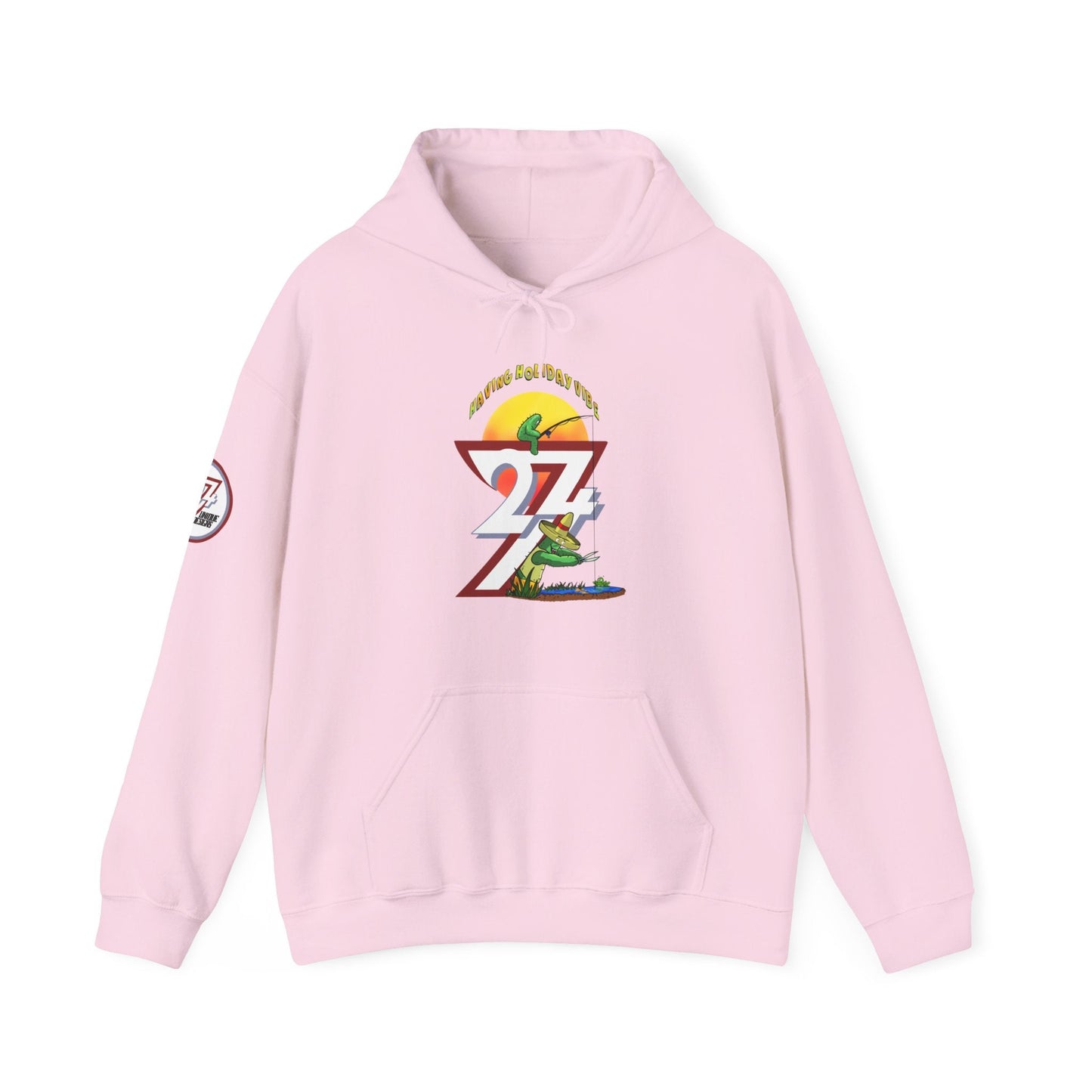 Leonando Fishing Holiday Special Unique Design custom Hoodie light pink