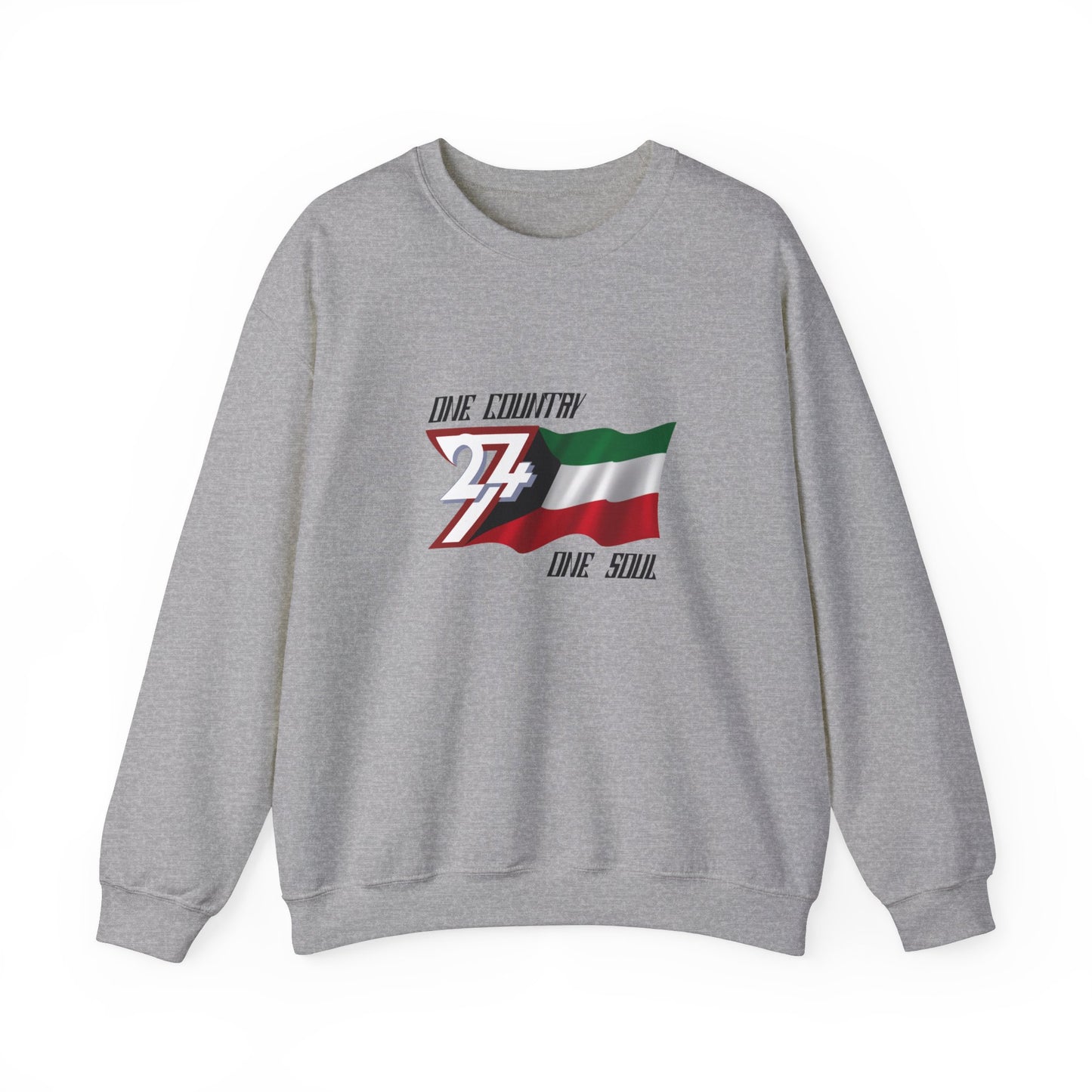 Unique Design Kuwait Flag sweatshirt sport grey