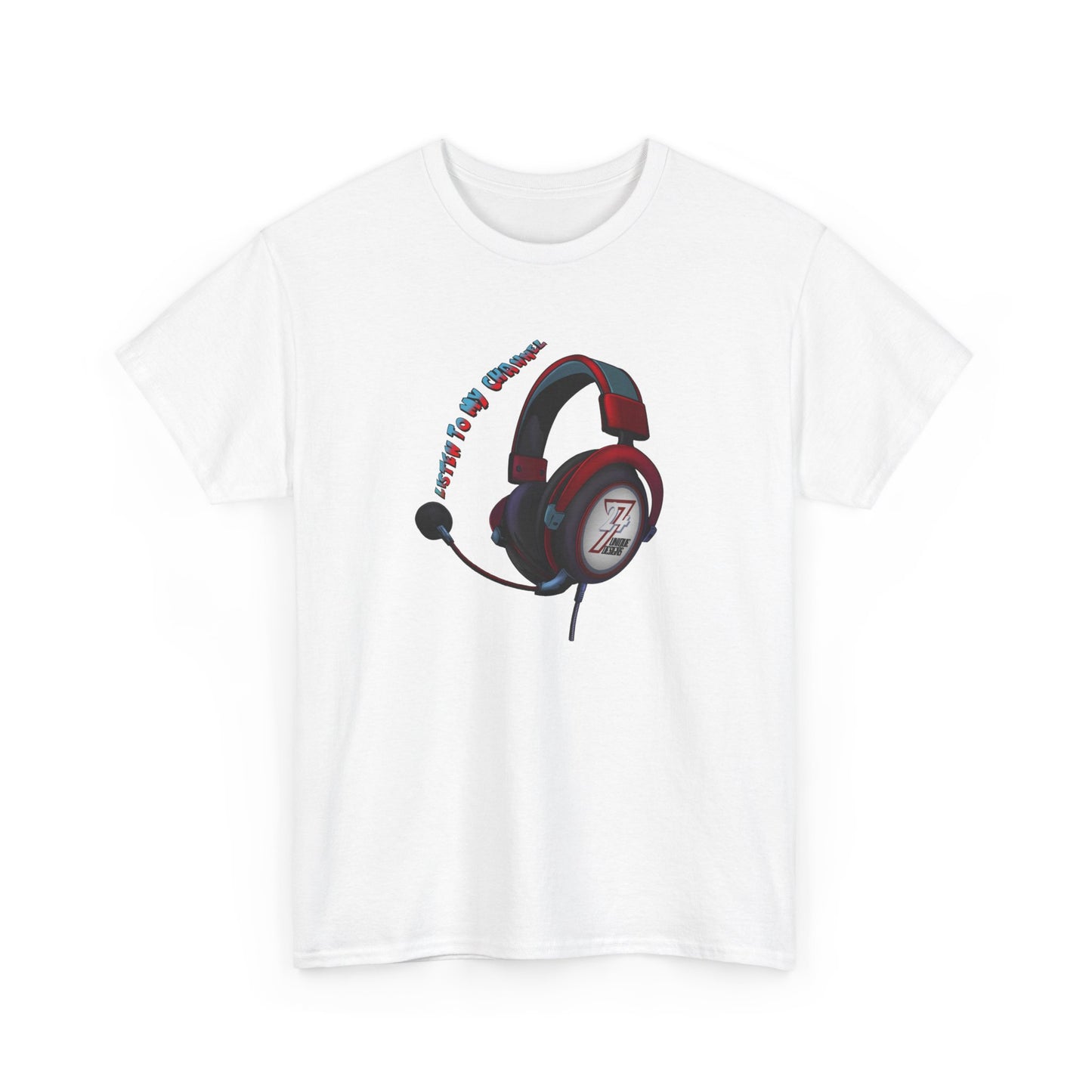 Unique Design 24/7 Headset Illustrated T-shirt White