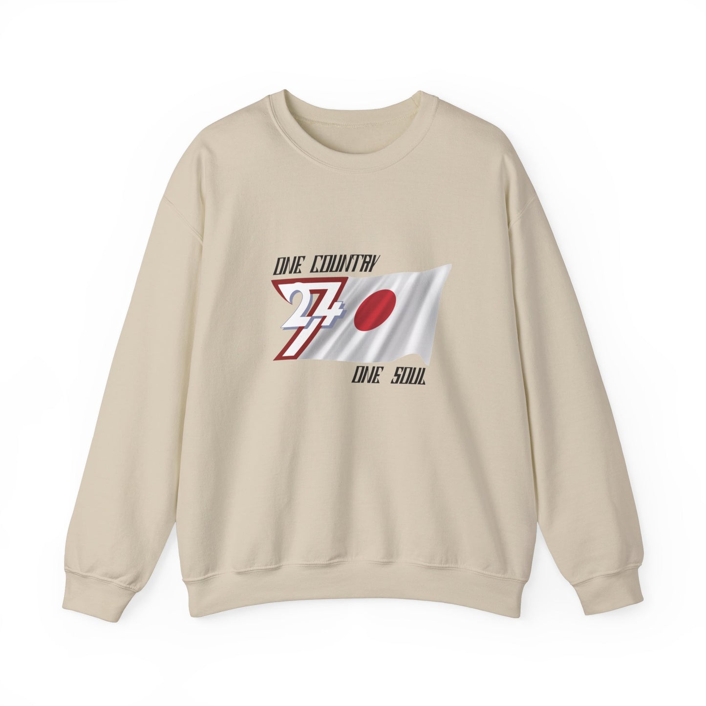 Unique Design Japan Flag sweatshirt sand