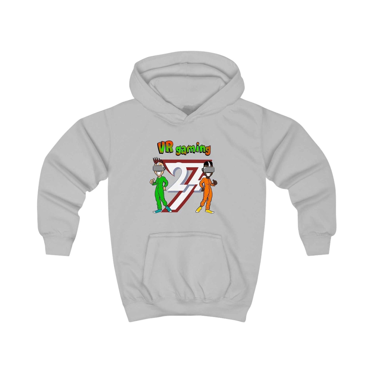 Unique Design Kids Hoodie VR Gaming light grey