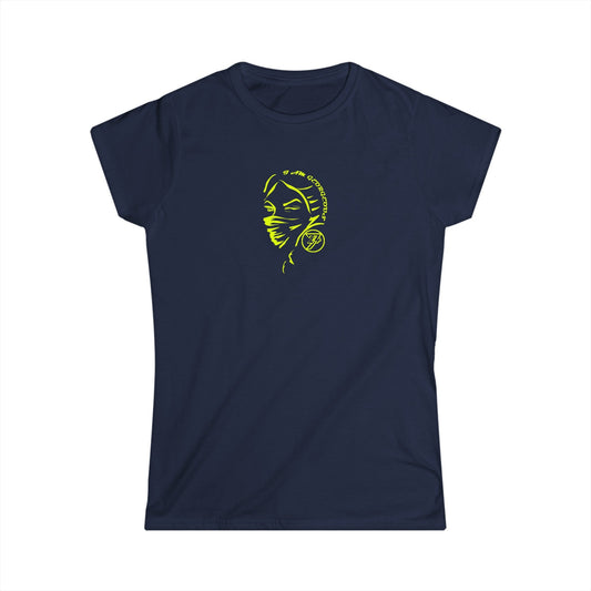 Unique Design "Being Beautiful" women t-shirt navy