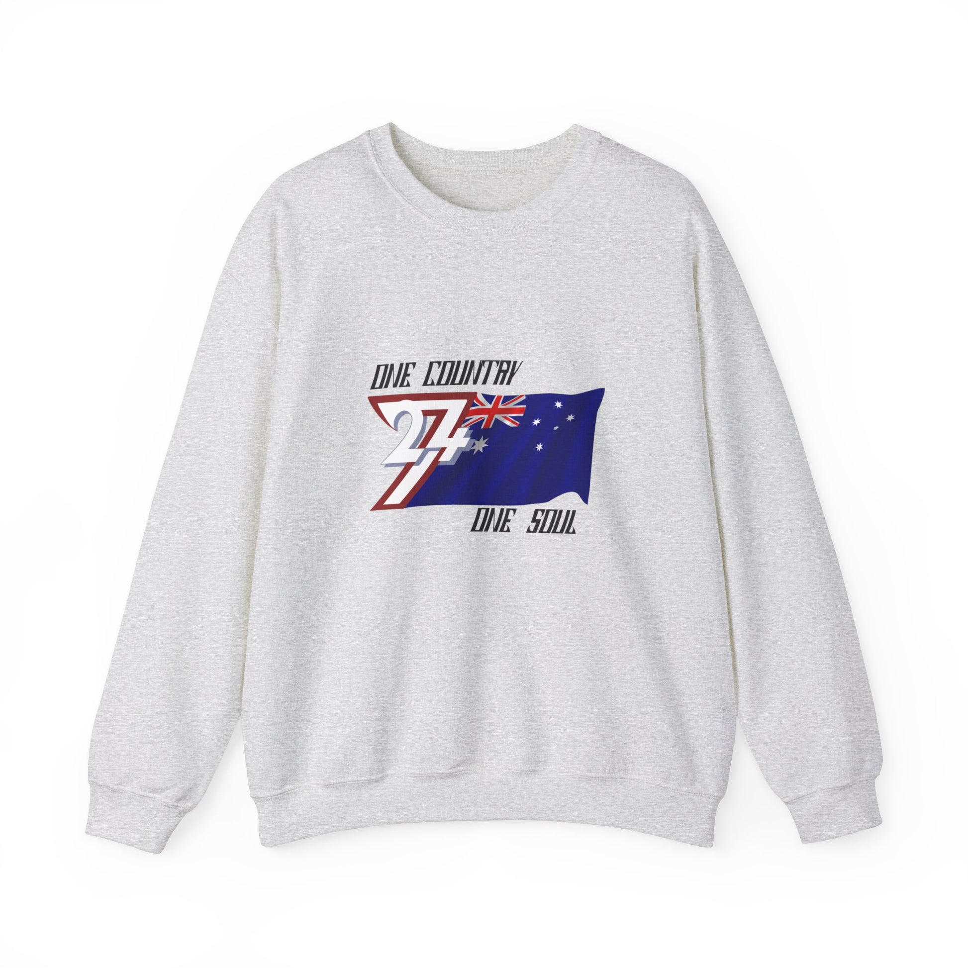 Crew neck Sweatshirt: Australia Flag fashion by 24/7 Unique Designs  ash