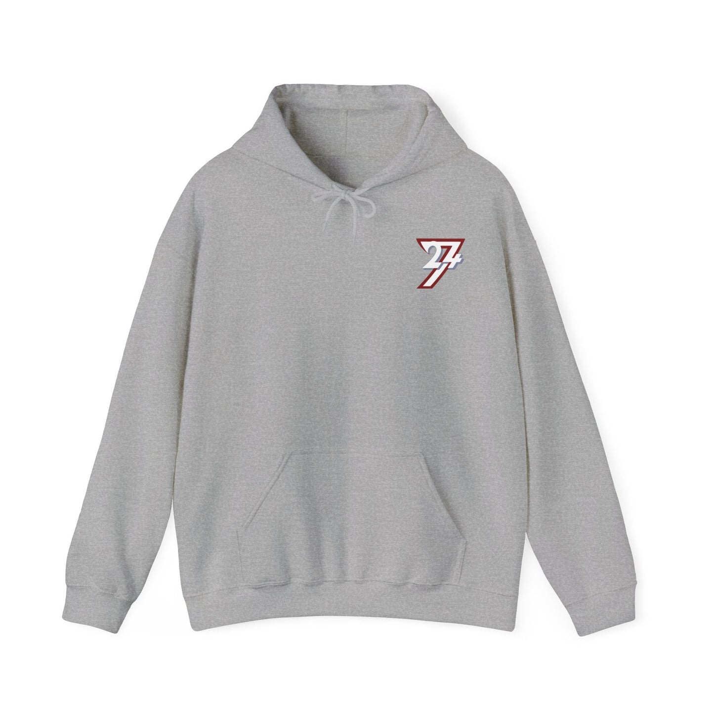 Unique Design TwentyFourSeven Printed Hoodie sports grey