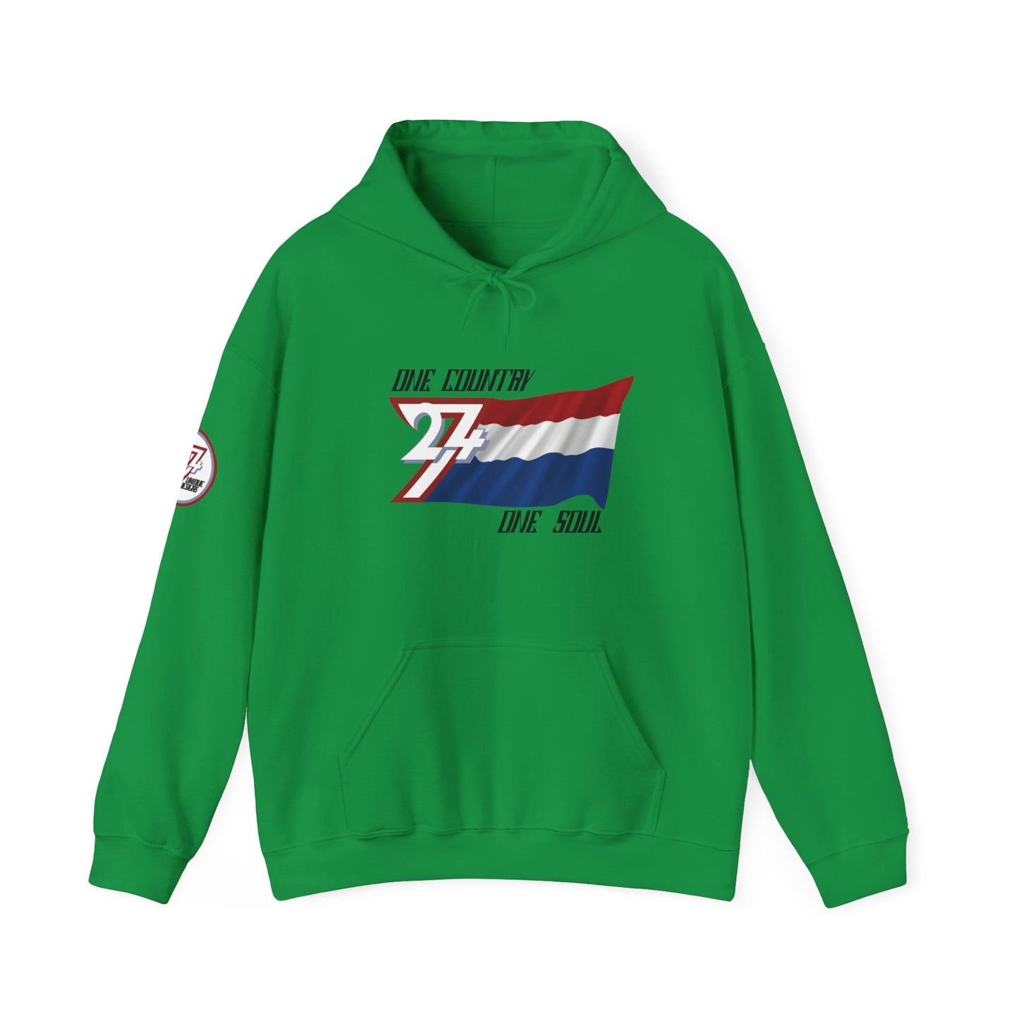 Unique Design 24/7 Netherlands Flag Printed Unisex custom Hoodie irish green