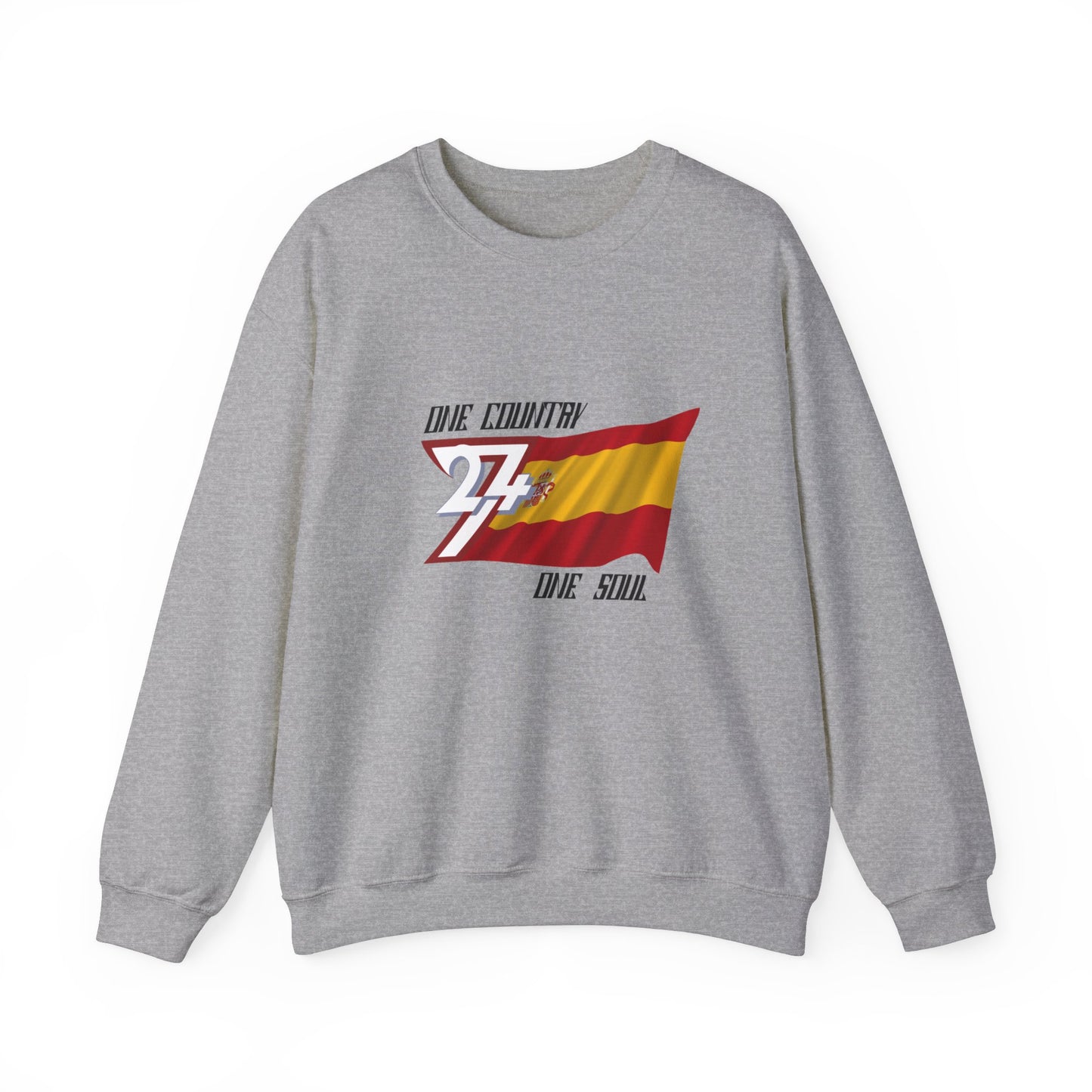 Unique Design Spain Flag sweatshirt sport grey