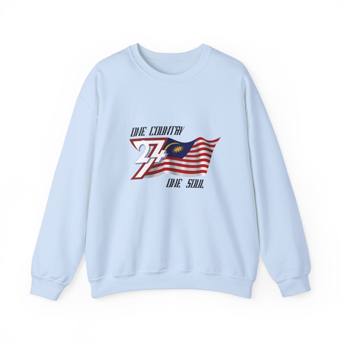 Unique Design Malaysia Flag sweatshirt light blue