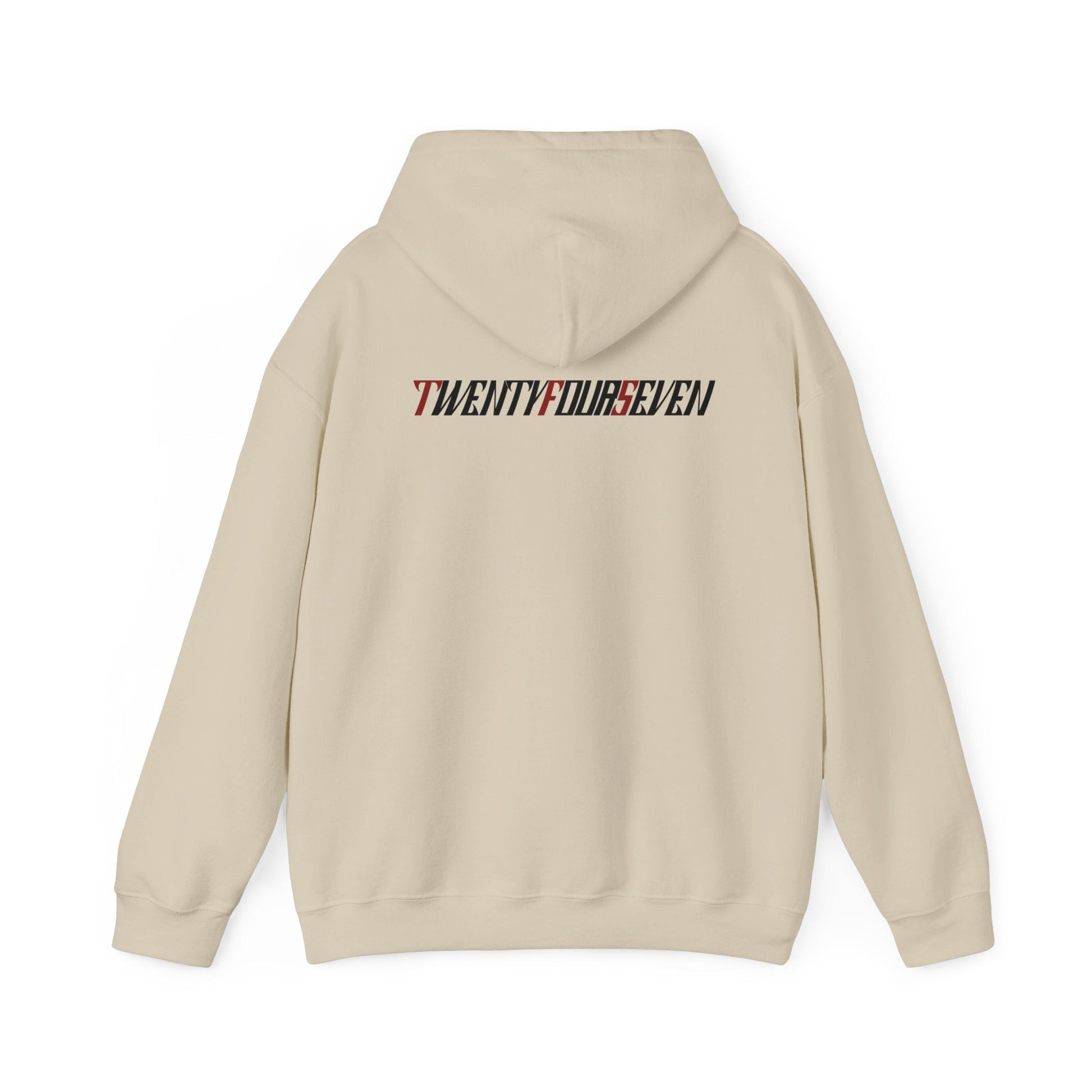 Unique Design TwentyFourSeven Printed Hoodie sand