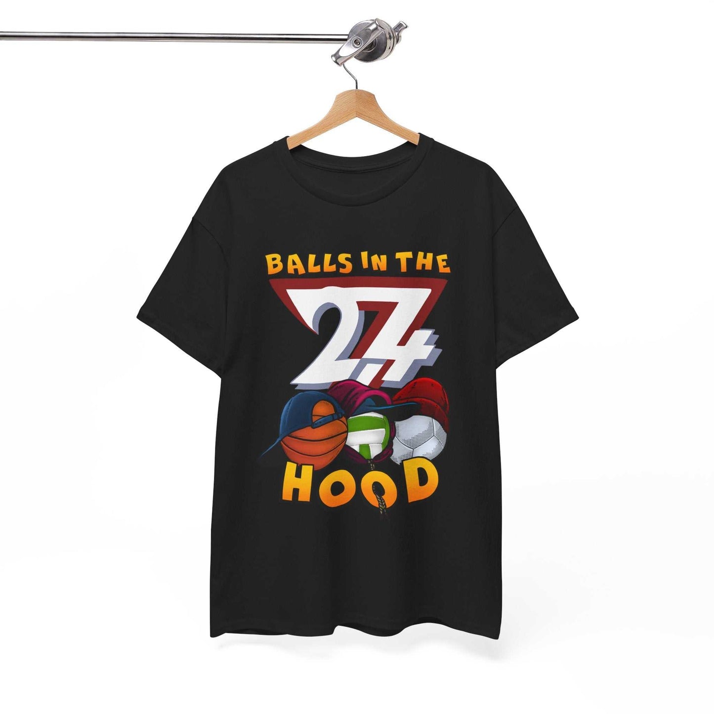 Unique Design Balls In The Hood Printed custom t-shirt Black