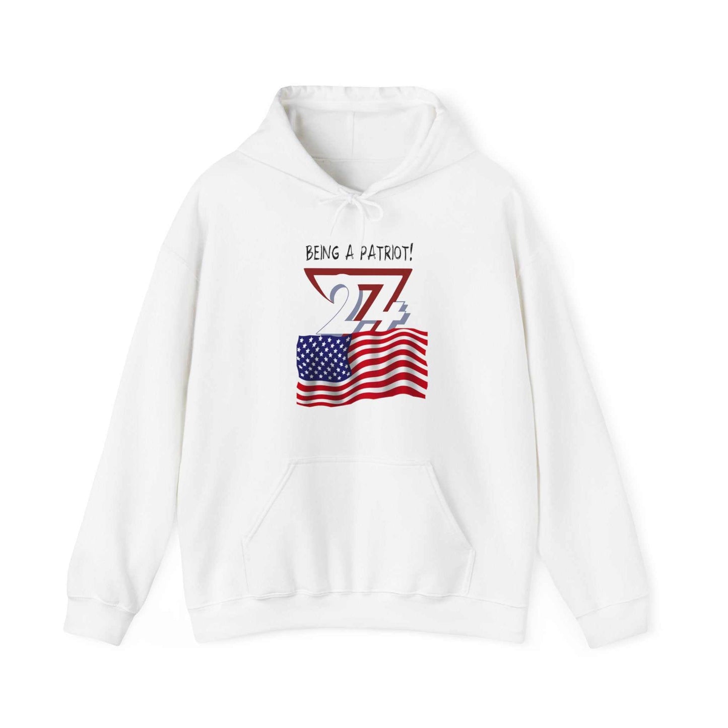 Unique Design Exclusive Design American Patriot Hoodie white