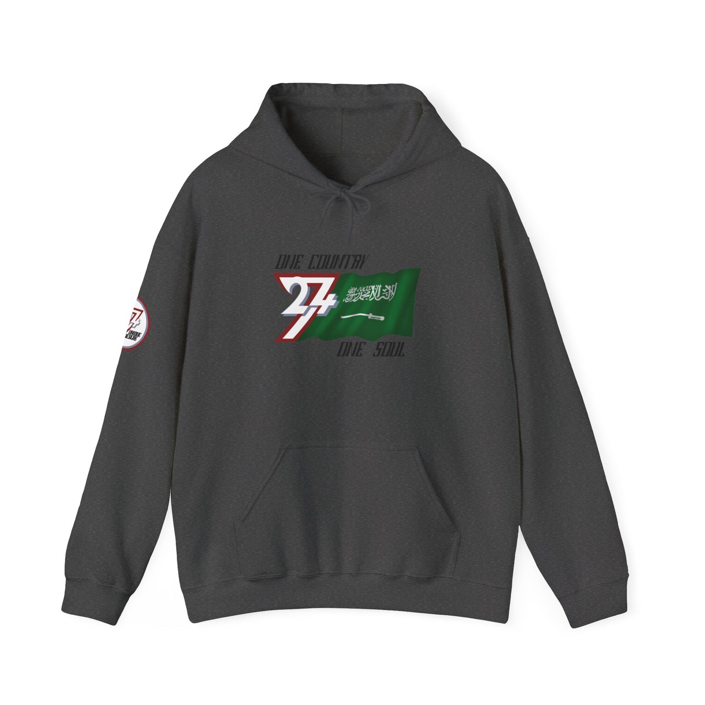 Unique Design 24/7 Saudi Arabia Flag custom hoodie dark heather