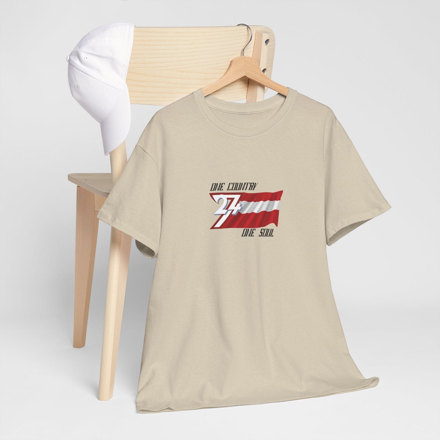 Unique Design Austria Flag Printed custom T-shirt sand