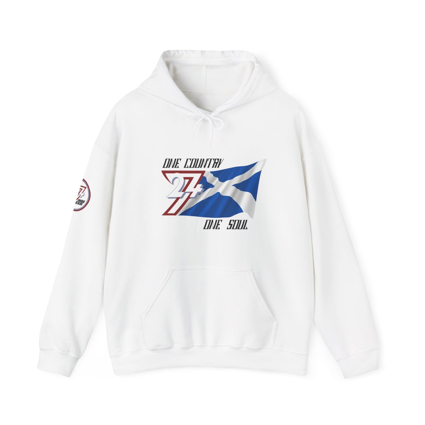 Unique Design 24/7 Scotland Flag custom hoodie white