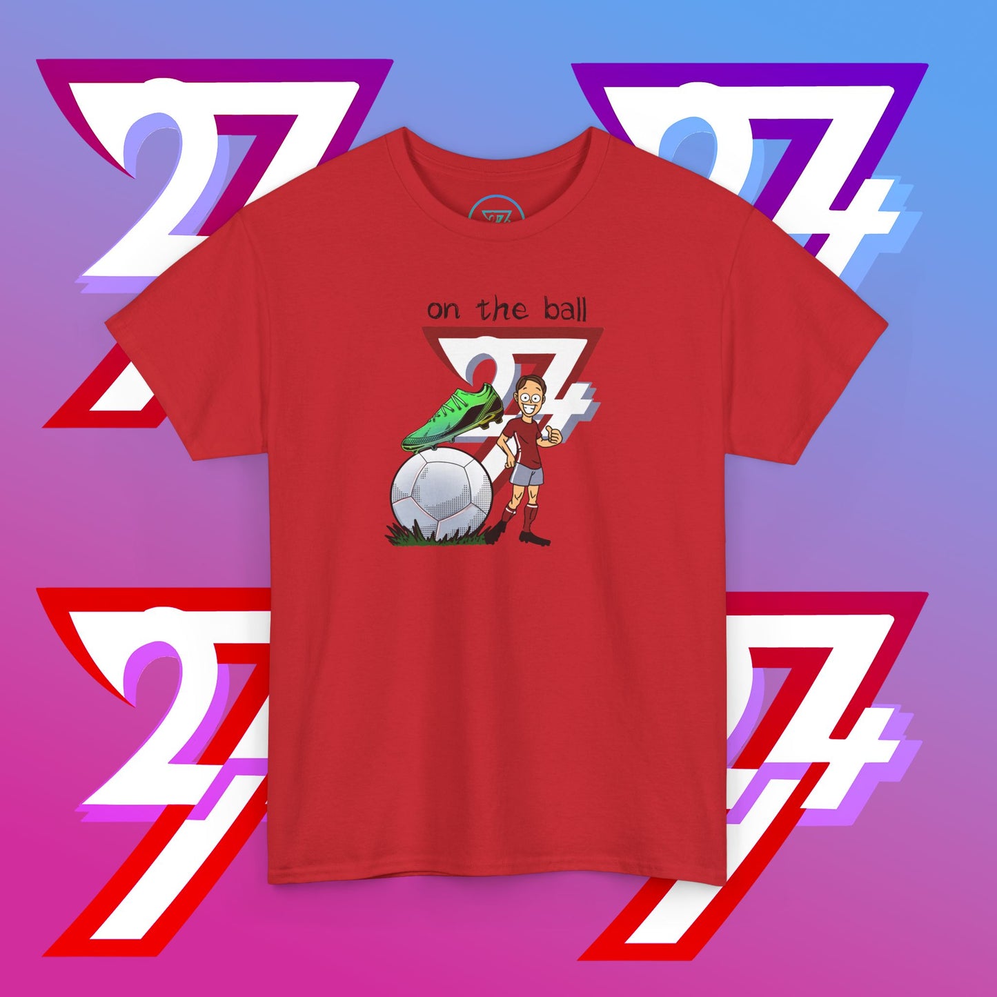 Football Cartoon Tee — Hand-Drawn Soccer Illustration Gift