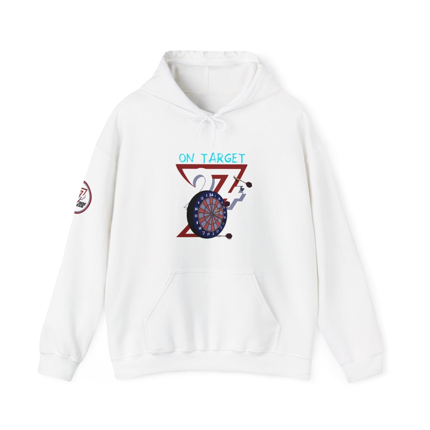 Unique Design Darts Hoodie white