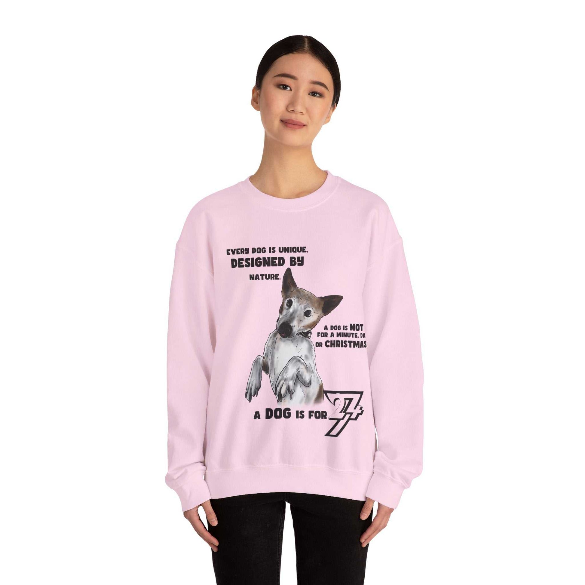 Dog Lover Sweatshirt Jack Russel on jumper dog sweatshirt azalea on person