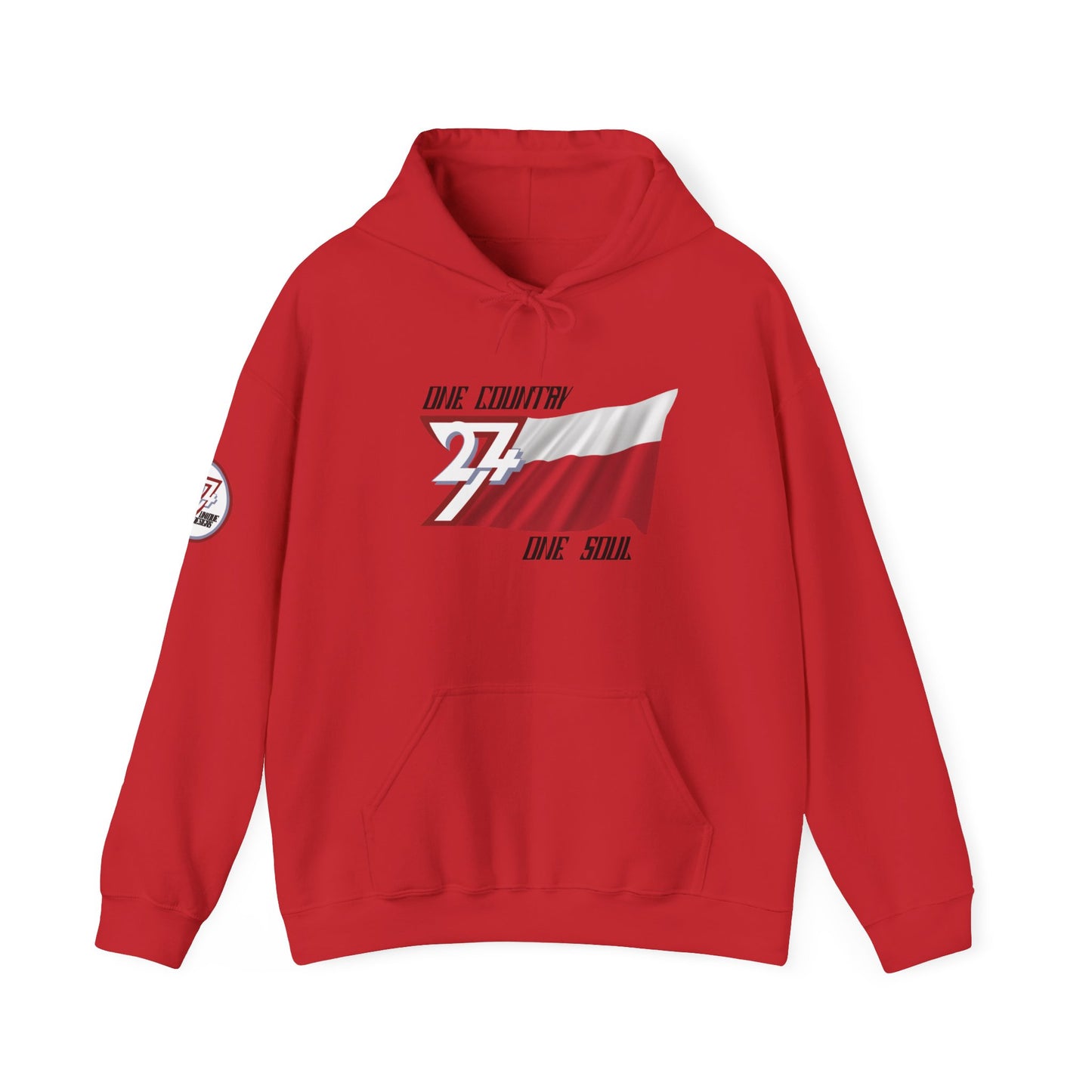 Unique Design 24/7 Poland Flag custom hoodie red