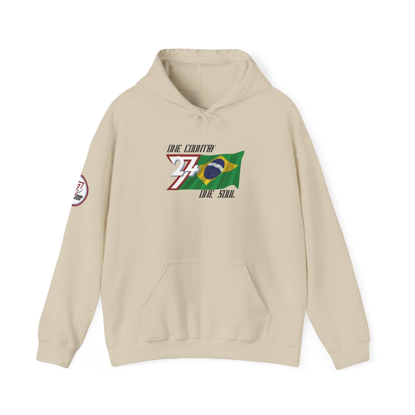 Unique Design Brazil Flag custom hoodie sand