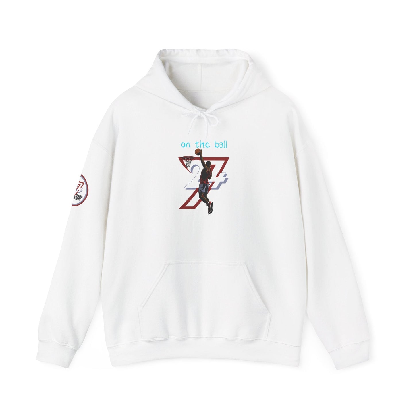 Unique Design Basketball Printed custom Hoodie white