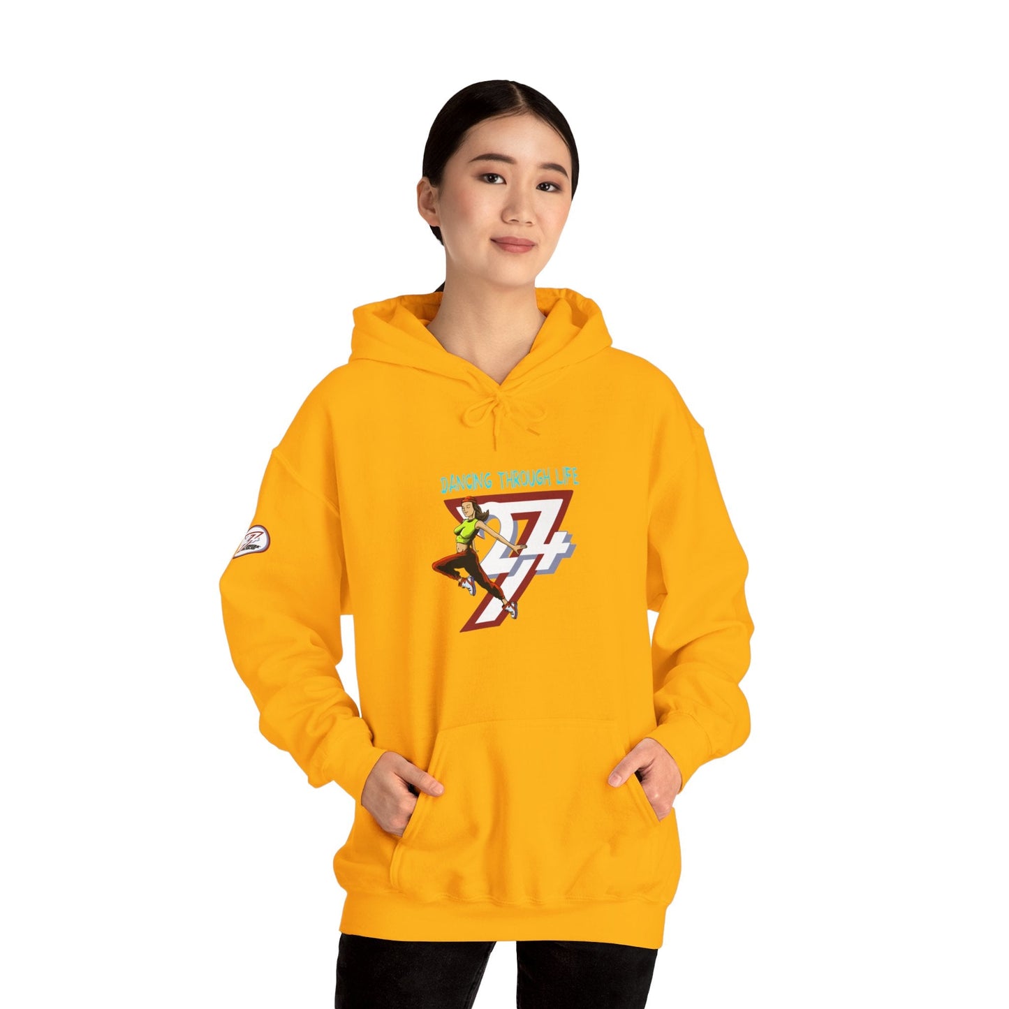 Unique Design Street Dancing Girl Printed Unisex custom Hoodie gold