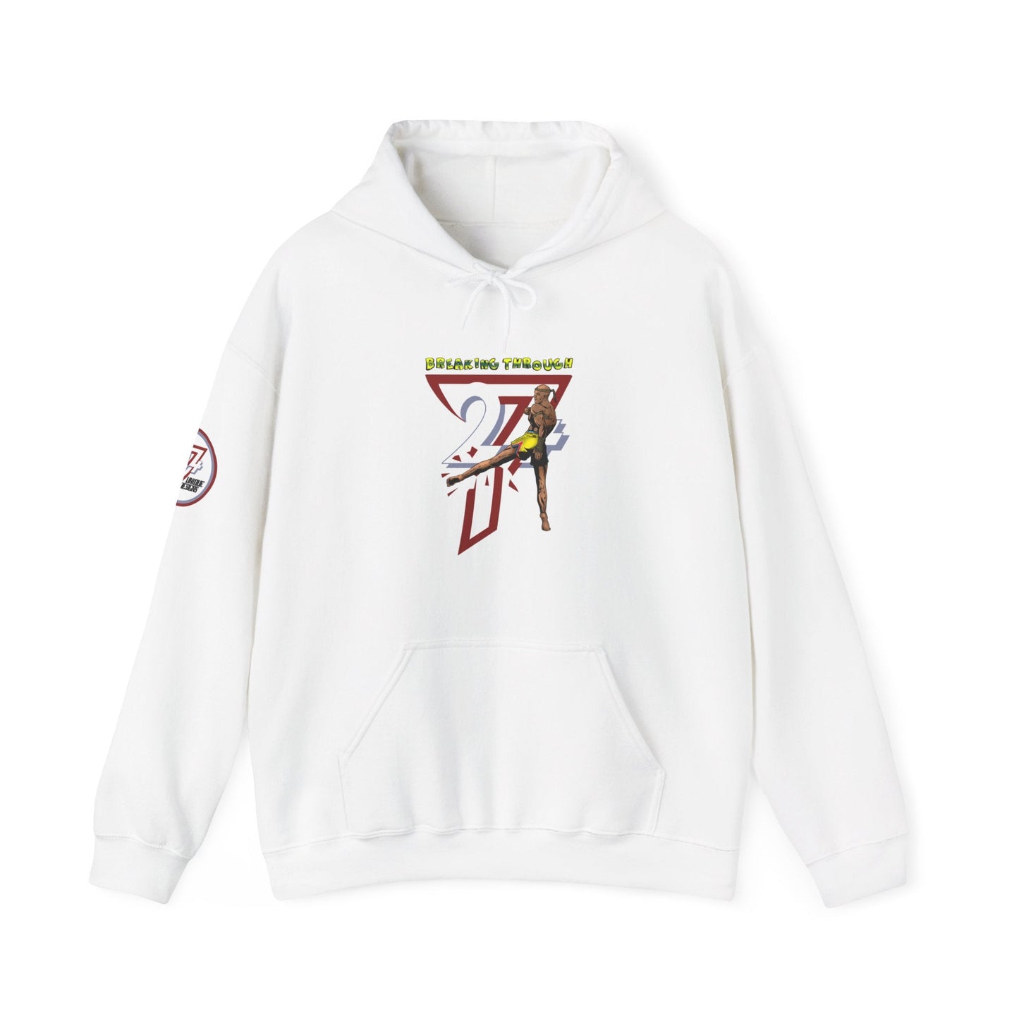 Unique Design Muay Thai Printed custom Hoodie white