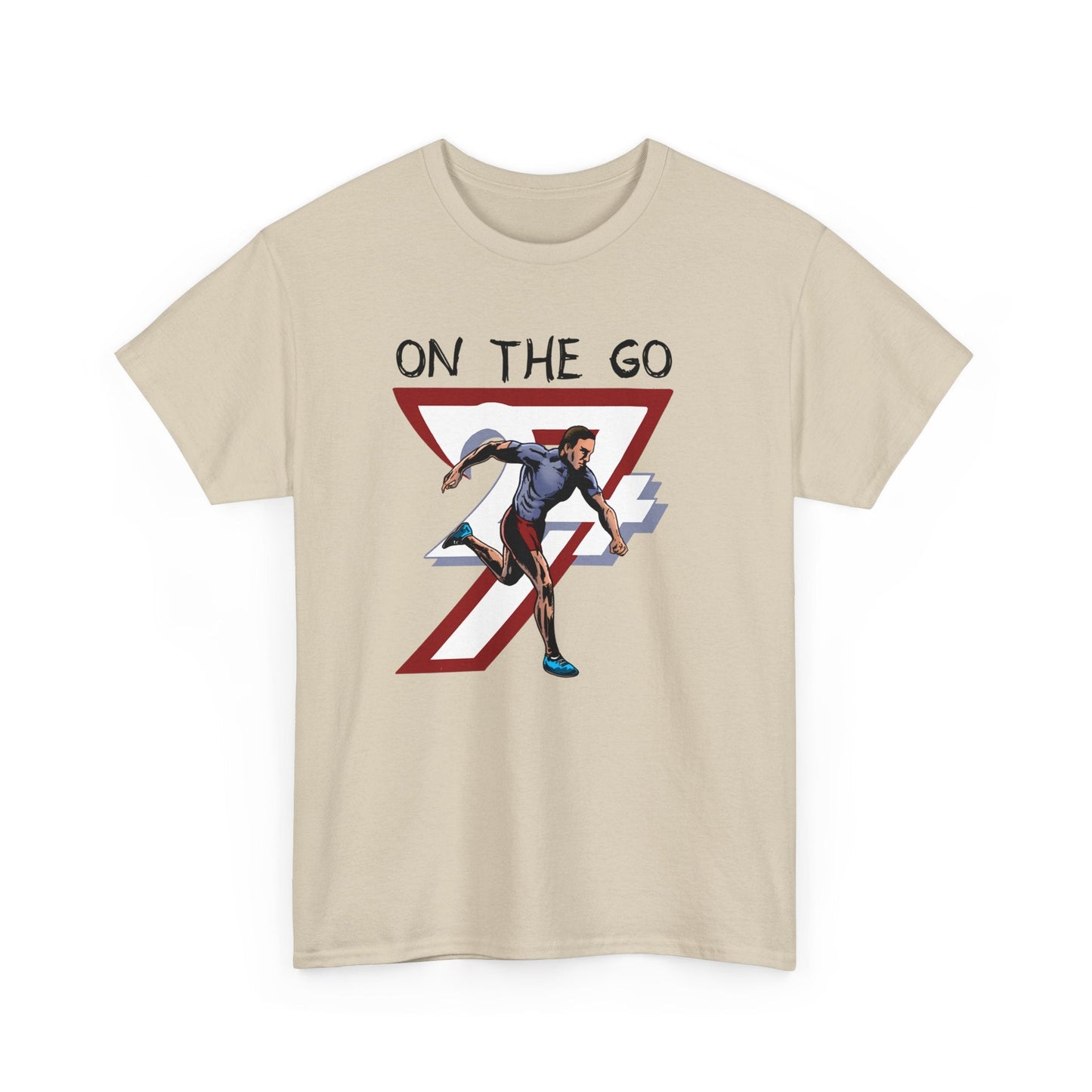 Unique Design Runner Sport Printed T-shirt sand