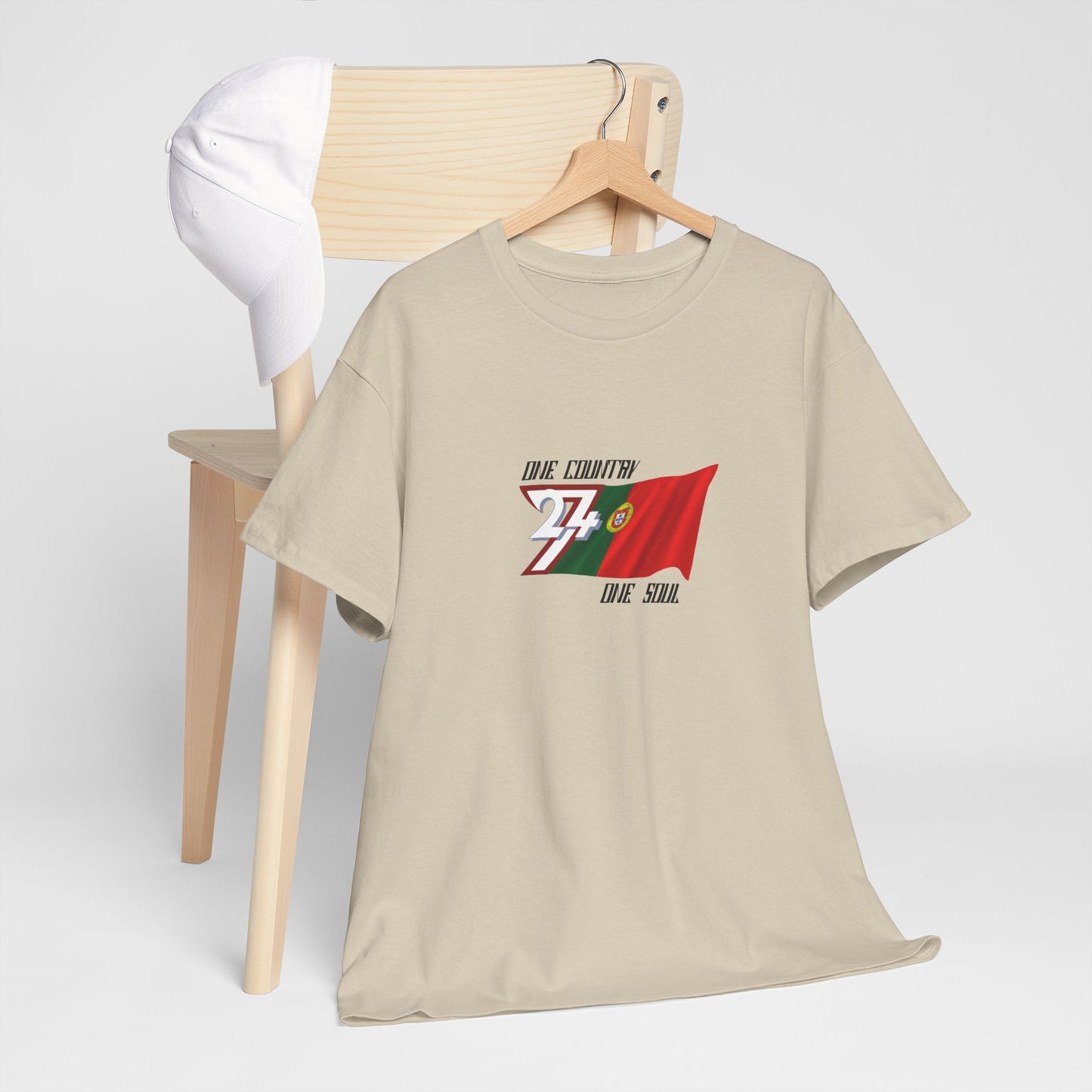  Unique Design 24/7 Portugal Flag Printed Unisex custom T-shirt sand