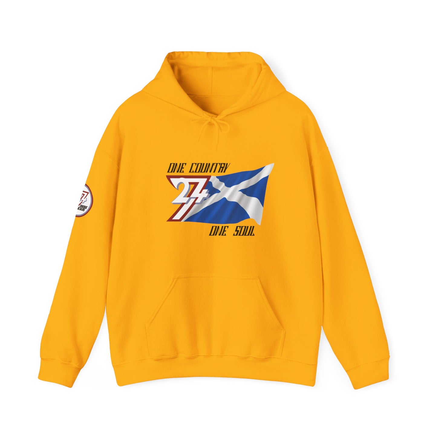 Unique Design 24/7 Scotland Flag custom hoodie gold