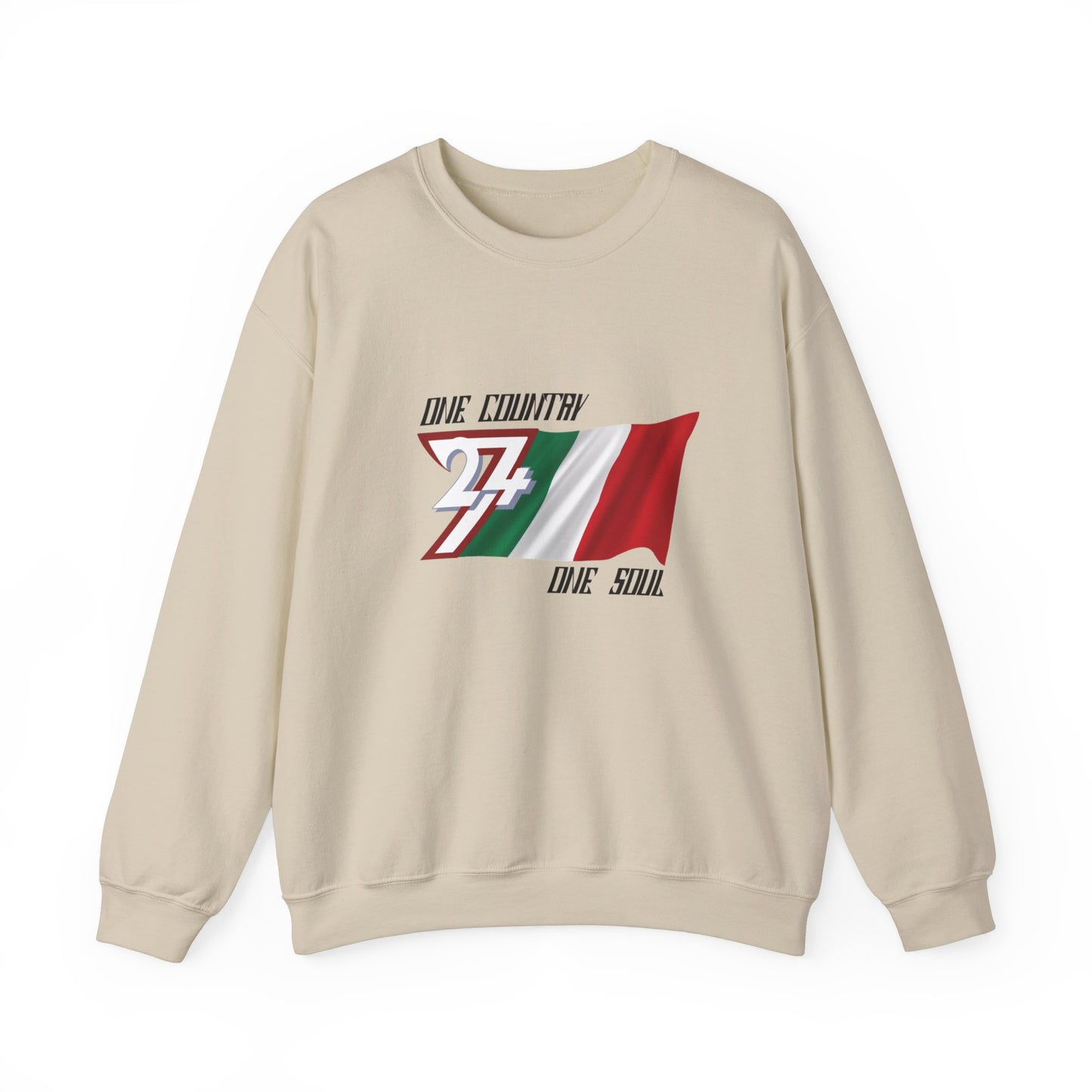 Unique Design Italy Flag sweatshirt sand