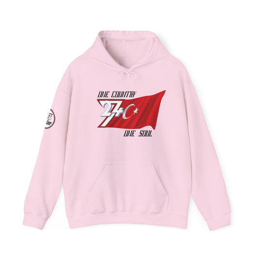 Unique Design Turkey Flag custom hoodie light pink