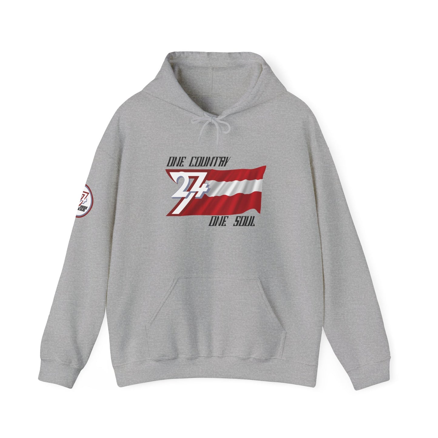 Unique Design 24/7 Austria Flag Printed Unisex custom Hoodie sport grey